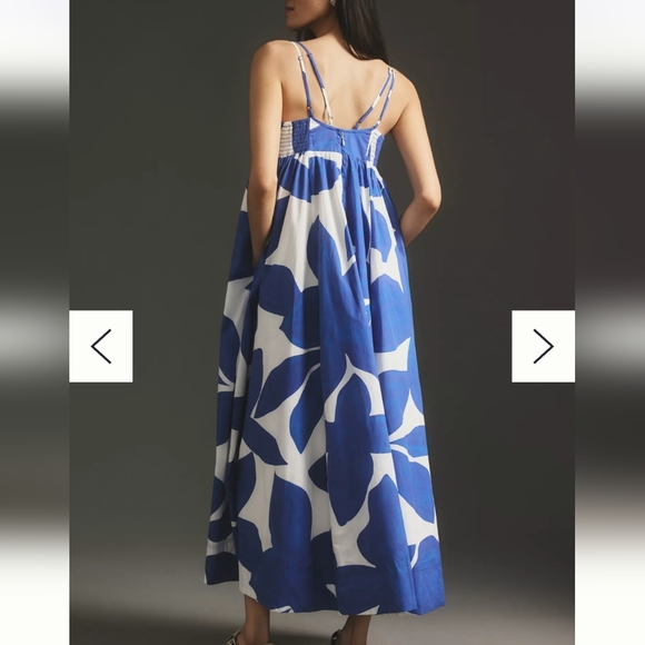 Anthropologie Babydoll Smocked Maxi Dress - Picture 3 of 5